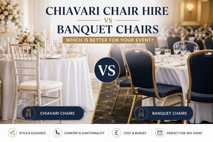 Chiavari Chair Hire vs Banquet Chairs – Which Is Better for Your Event